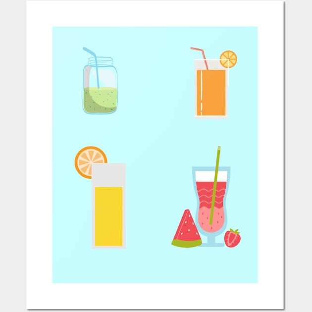 Healthy Juices For Fitness Wall Art by TANSHAMAYA